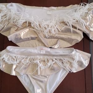 2 piece girls metallic Stella Cove bikini